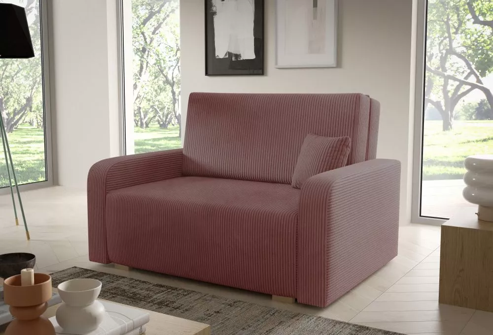 Mīksts krēsls Americano Ness 2 Standard Sēdvietas dziļums: 60 cm, · Rozā · 135 × 97 × 85 cm