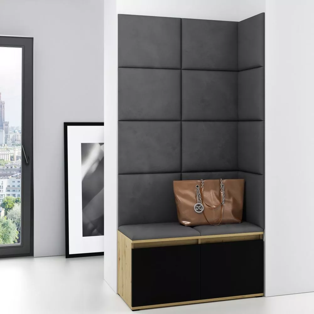 Apavu plaukts Emi 2 Trinity Korpusa krāsa: ozols artisan + melns, · 100 × 170 × 40 cm