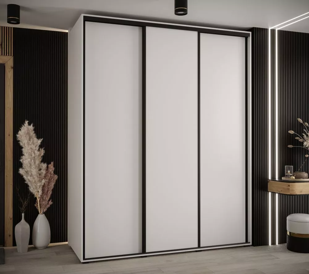 Skapis Davos 1 · Balts · 200 × 60 × 235.2 cm