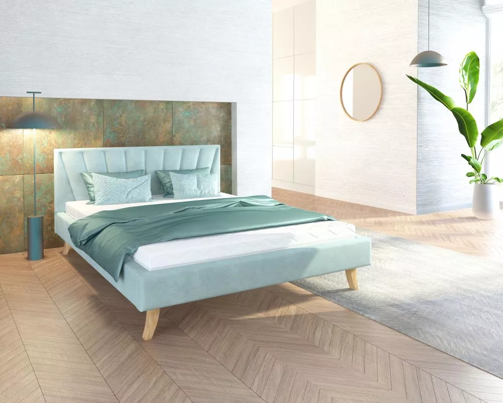 Gulta Heaven Comfort Standard ar stelāžu Guļamvietas platums: 160 cm, Guļamvietas garums: 200 cm, · Piparmētru · 173 × 2