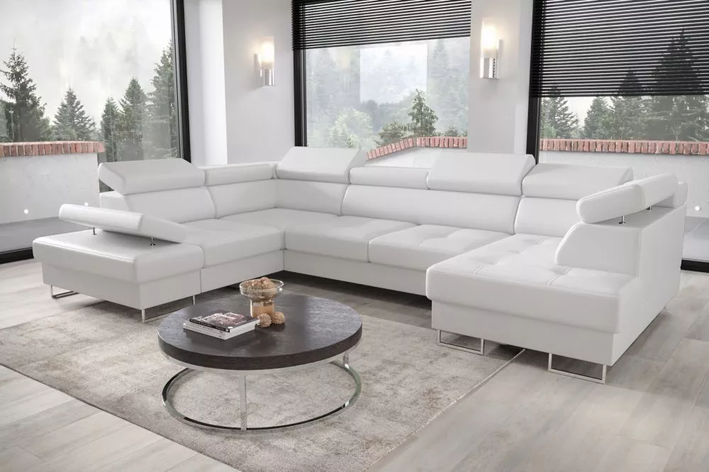 Dīvāns Galaxy Max 2 standard · Balts · 210 × 350 × 74 cm