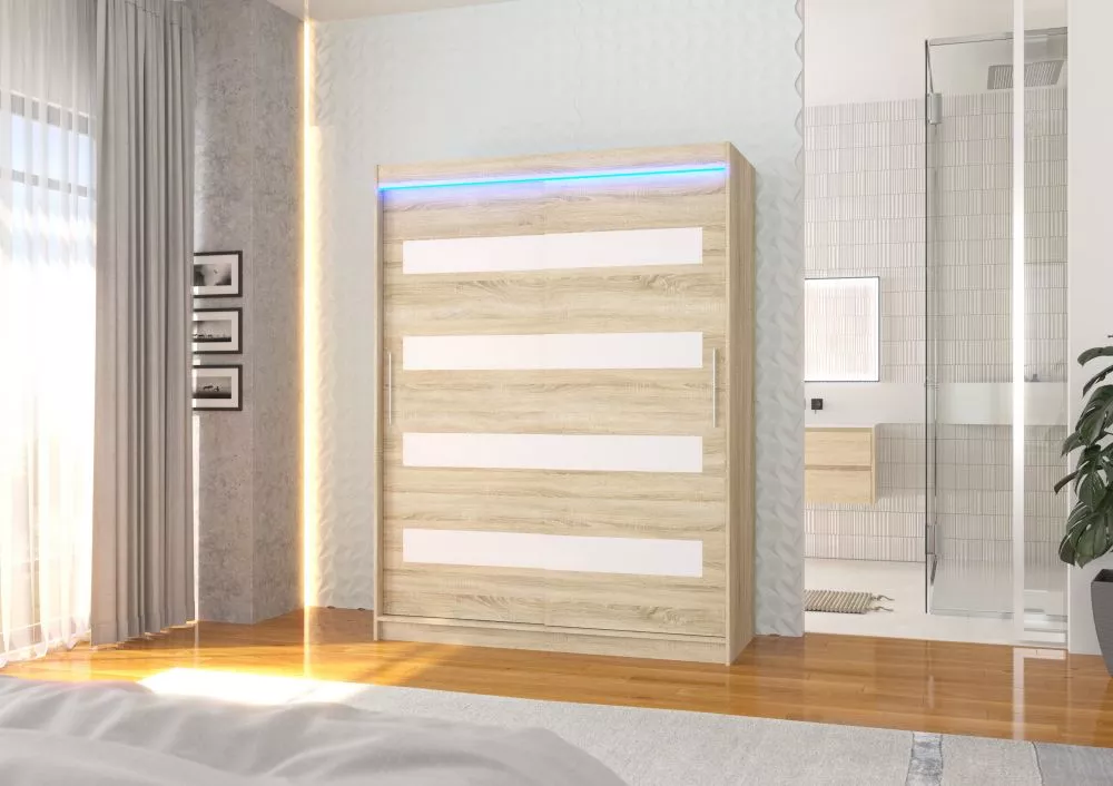 Skapis Martinez ar LED · 150 × 58 × 200 cm