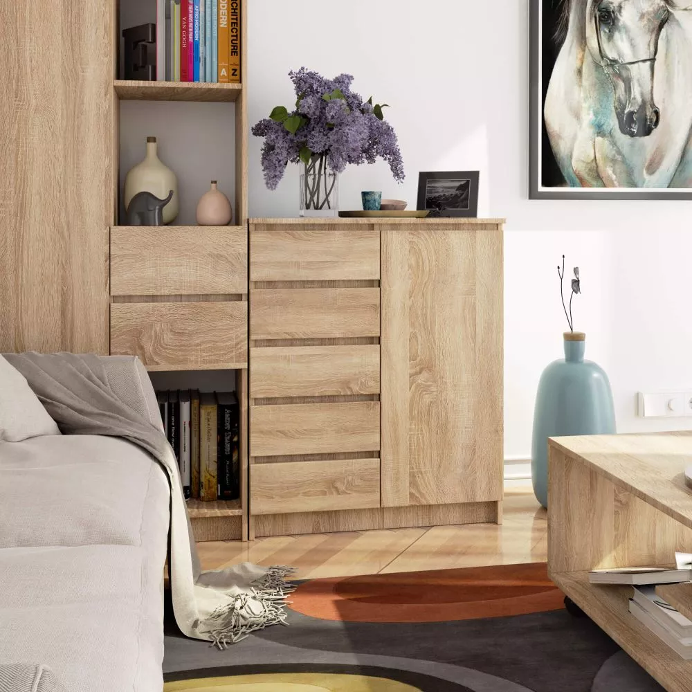 Kumode K-80 1D5S · Ozols sonoma · 80 × 35 × 97 cm