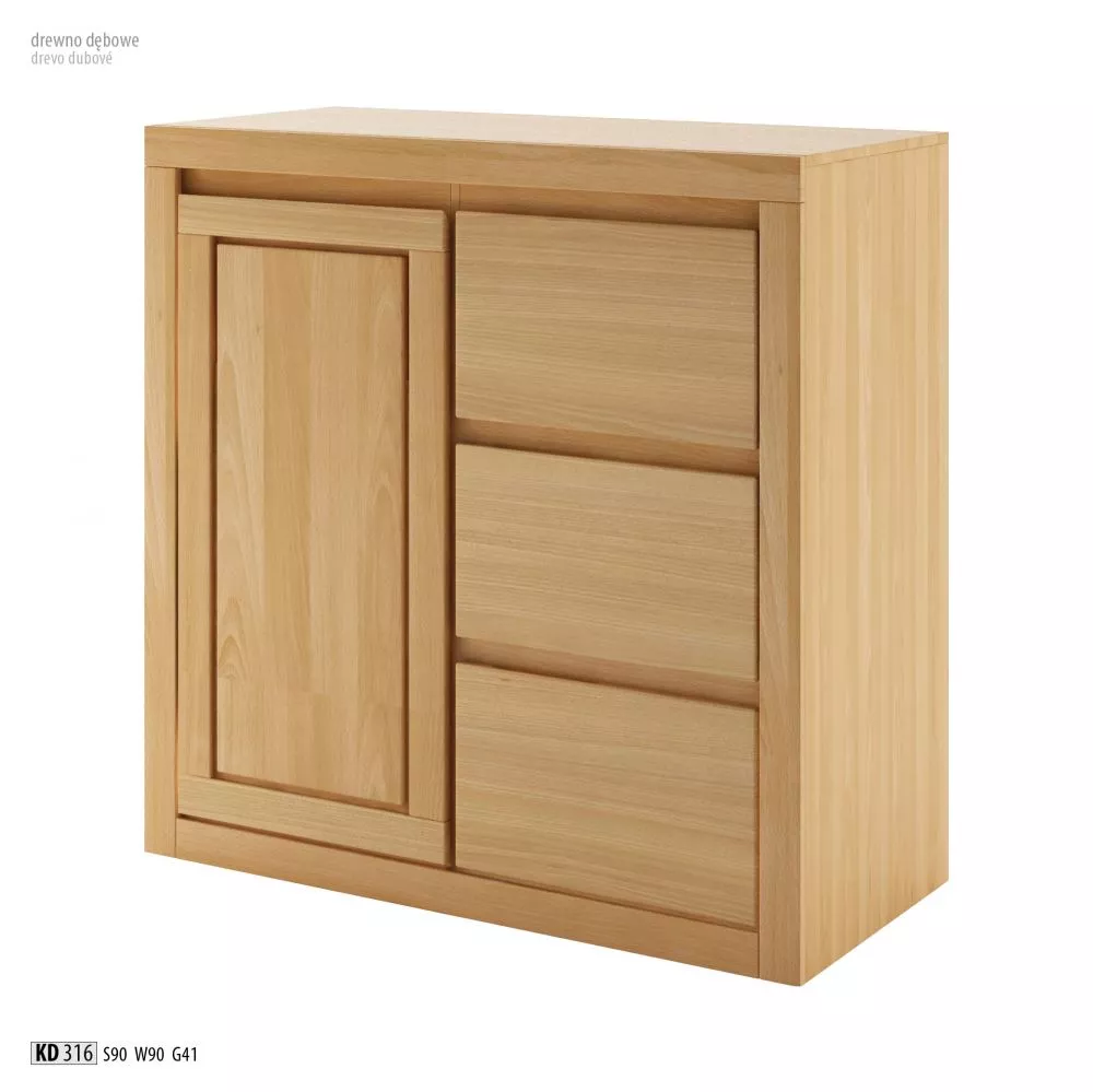 Kumode KD 316 · Ozols · 90 × 41 × 90 cm