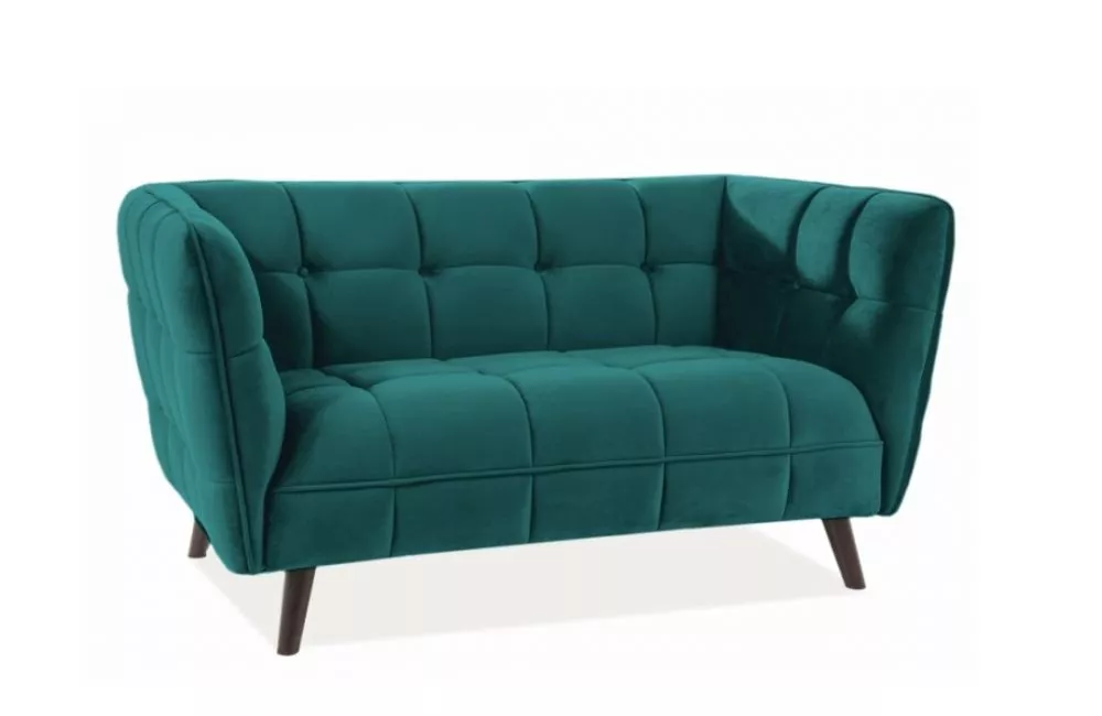 Dīvāns Castello Velvet 2 · Tirkīzs · 60 × 145 × 78 cm