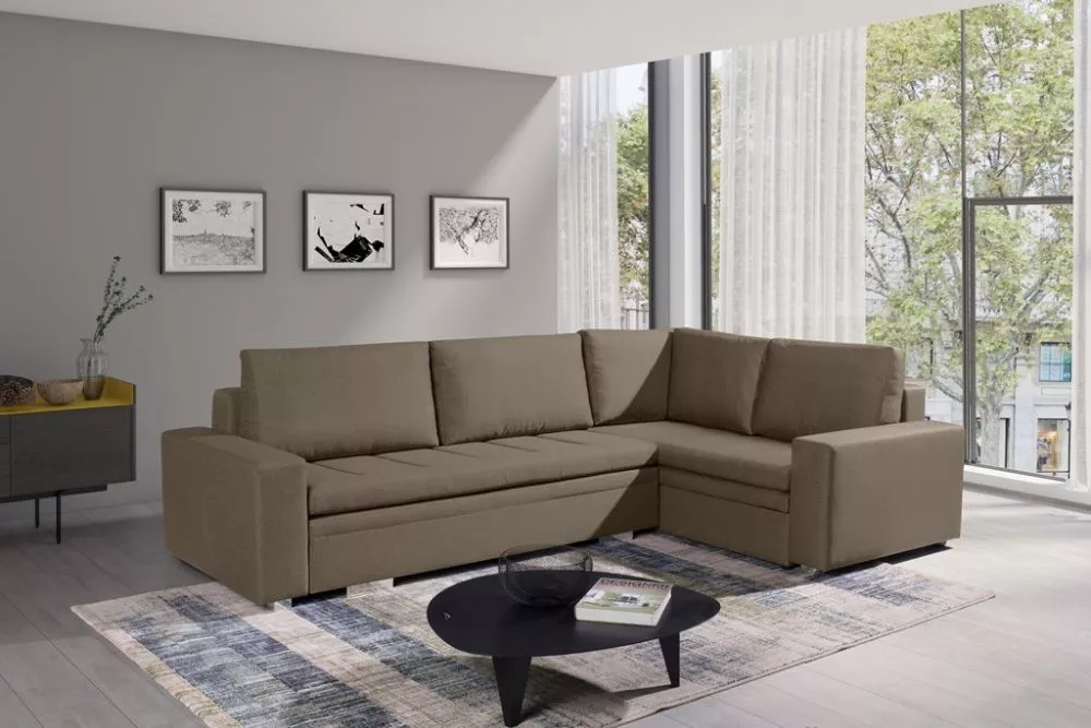 Dīvāns Tia Classic Standard · Gaiši brūns · 195 × 290 × 90 cm