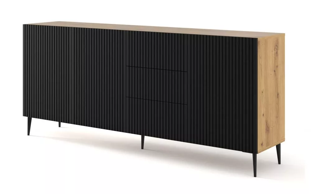 Kumode Ravenna B Black K3D3S · 199.6 × 41.8 × 86.9 cm