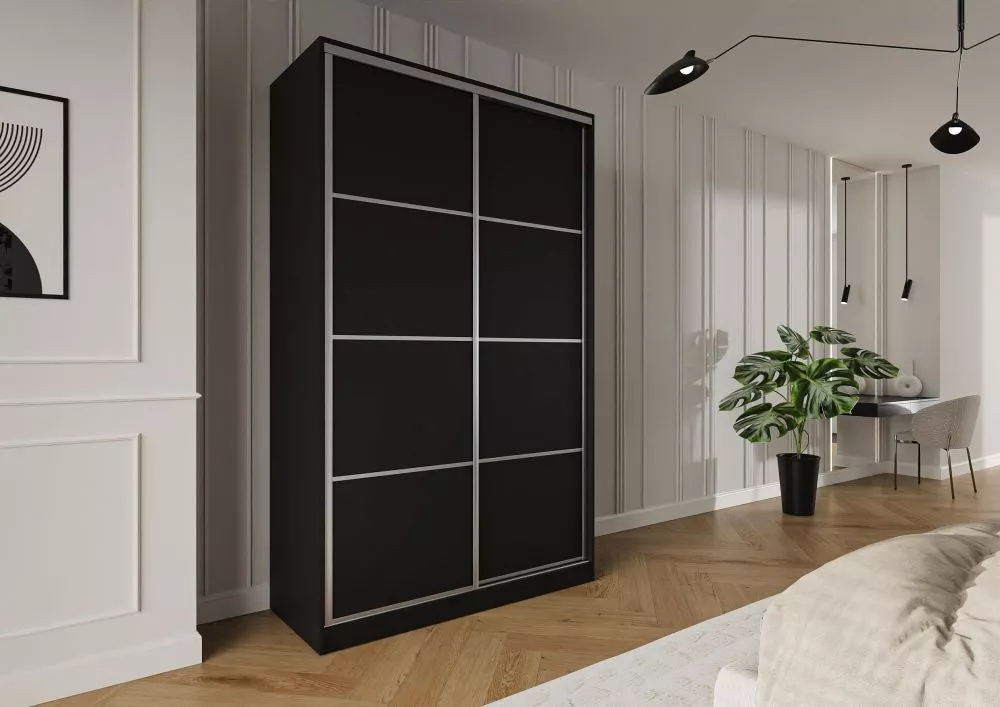 Skapis Trend 3 · Melns · 150 × 60 × 245 cm