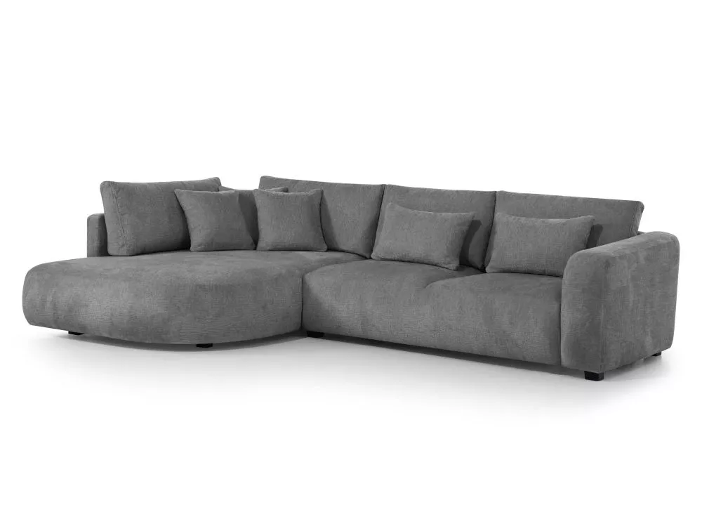 Dīvāns Jacobs L Standard · Tumši pelēks · 185 × 300 × 85 cm