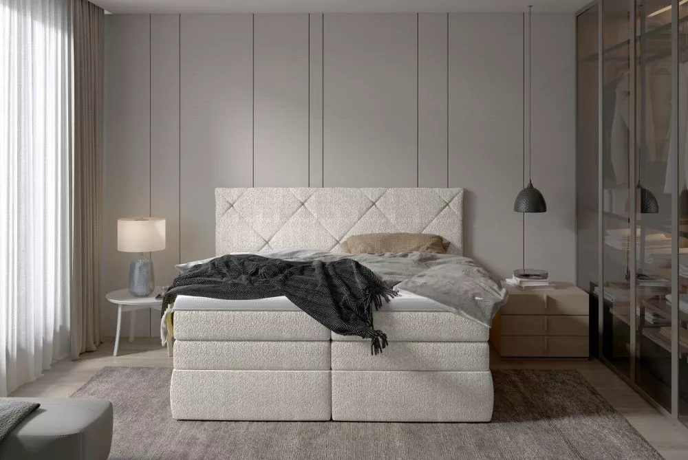 Gulta Lungo Boxspring Guļamvietas platums: 180 cm, Guļamvietas garums: 200 cm, · 205 × 213 × 130 cm
