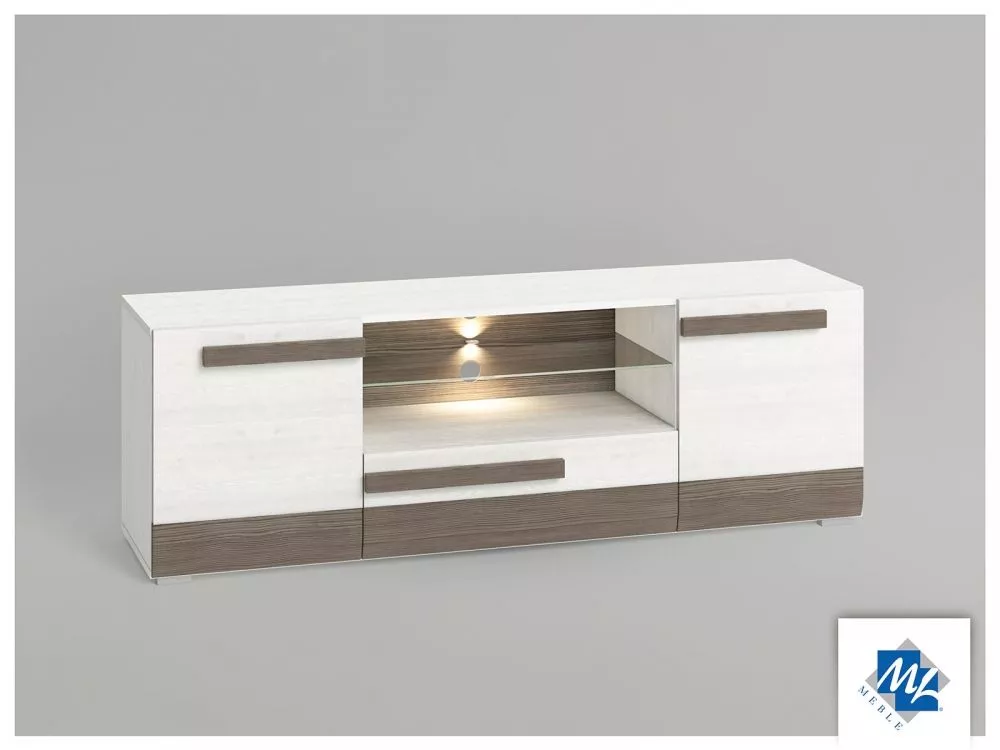 TV tumba Blanco 09 ar LED · 165 × 42 × 55 cm