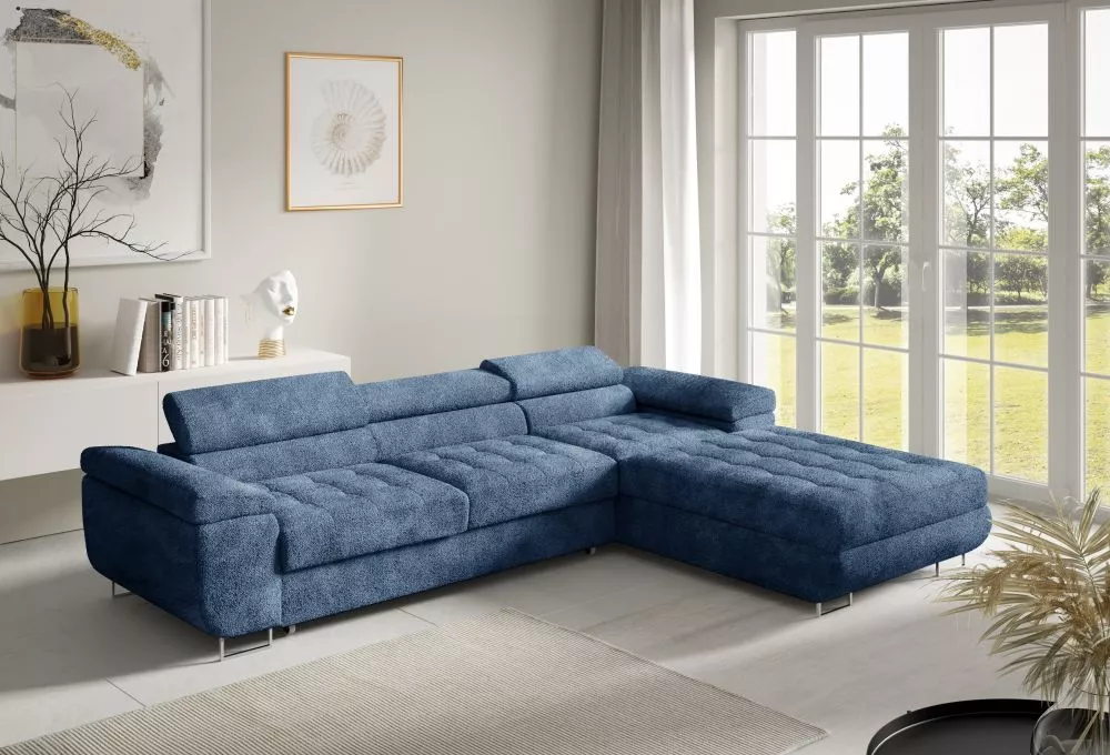 Dīvāns Corner 272 Aphrodite standard · Zils · 200 × 277 × 87 cm