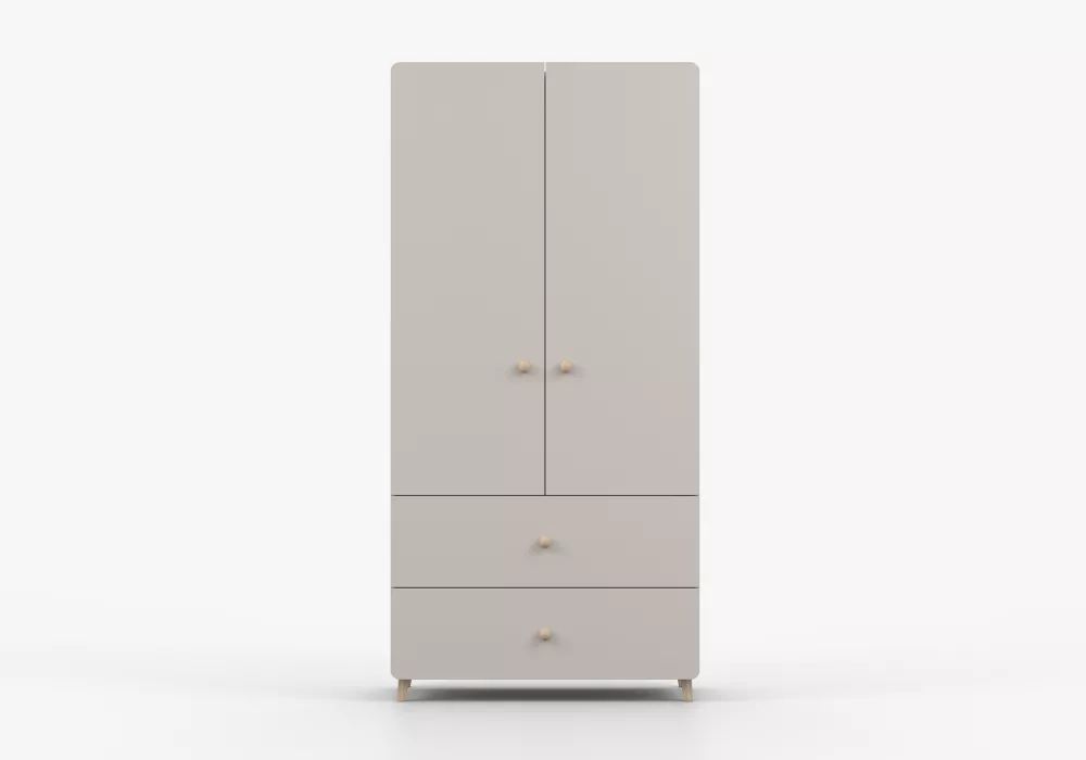Skapis Mario 2D2S · Kašmira · 90 × 51 × 204 cm