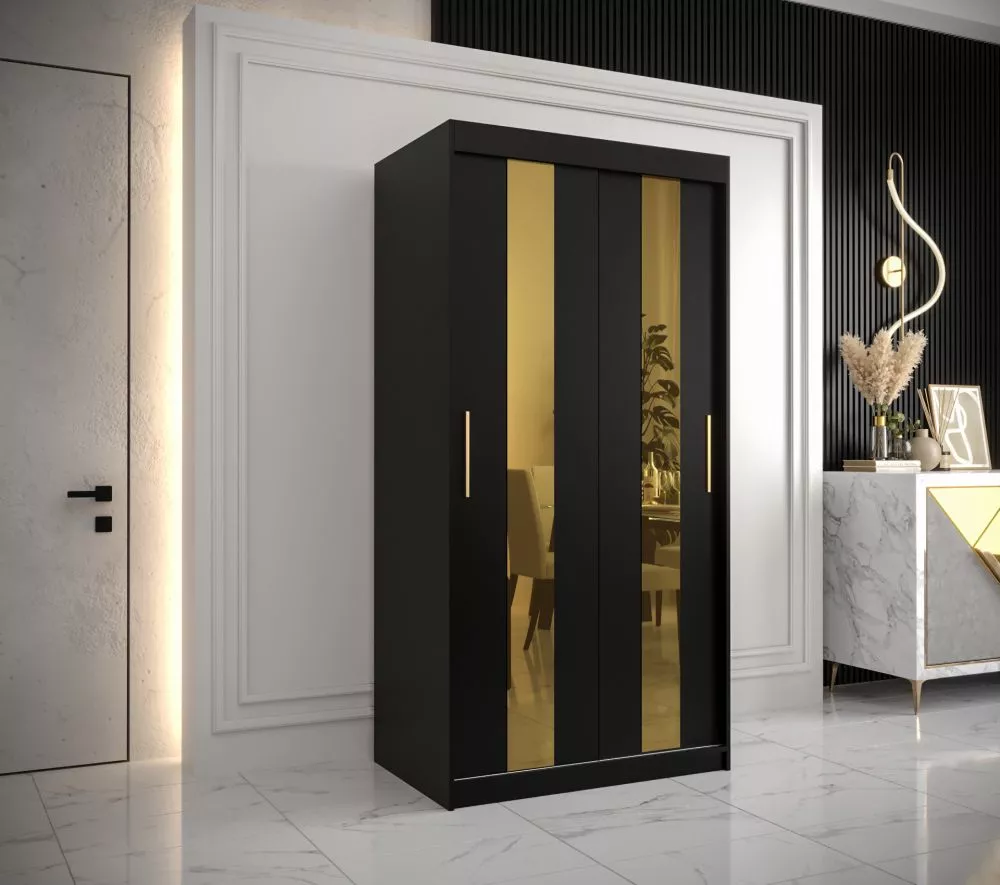 Skapis Golden Pole · Melns · 100 × 62 × 200 cm