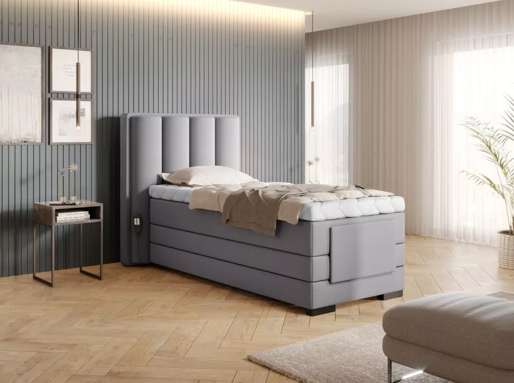 Gulta Veros 90x200 Electric Boxspring Premium Standard Guļamvietas platums: 90 cm, Guļamvietas garums: 200 cm, · Pelēks 
