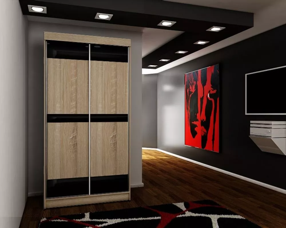 Skapis Top 16 ar LED · Ozols sonoma · 100 × 62 × 200 cm