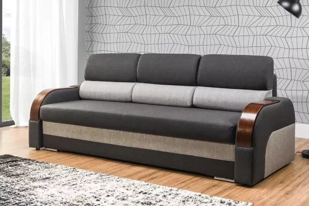 Dīvāns Komo Sofa Standard · Grafīts + gaiši pelēks · 93 × 231 × 90 cm