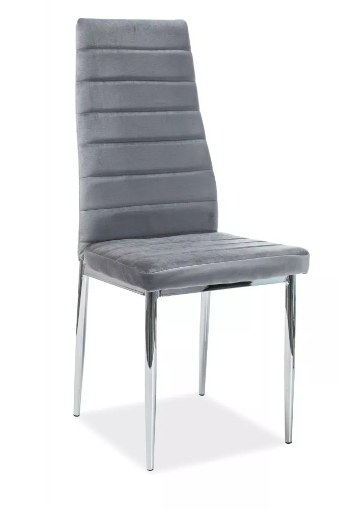 Krēsls H - 261 Velvet Chrom · Pelēks · 96 × 40 × 38 cm