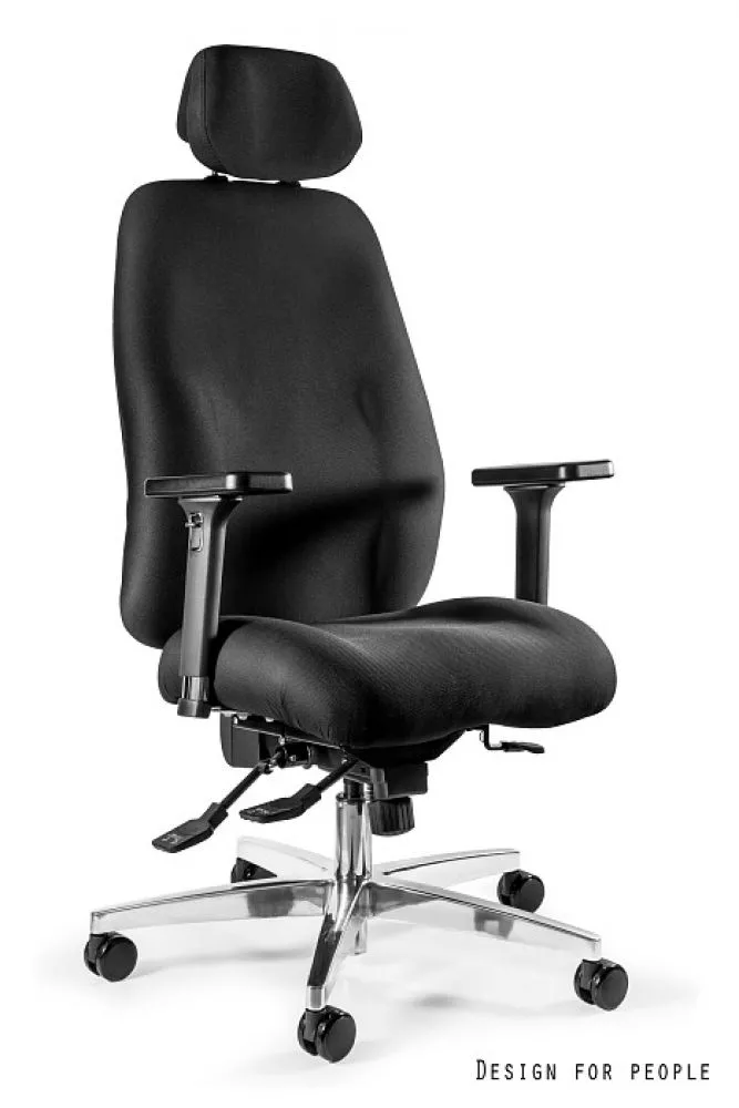 Datorkrēsls Ultima Sēdvietas platums: 42 cm, · Melns · 65 × 56 × 127 cm