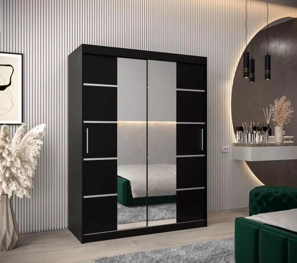 Skapis Verona 4 · Melns · 150 × 62 × 200 cm