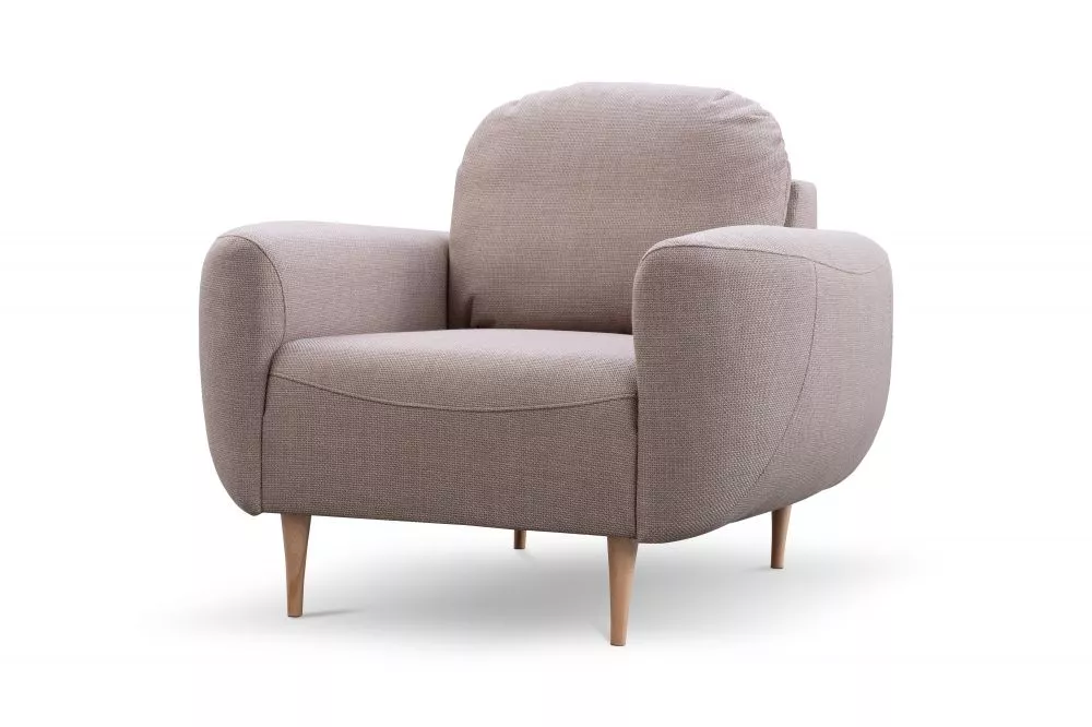 Mīksts krēsls Boho 1S standard Sēdvietas dziļums: 54 cm, · Bēši pelēks · 102 × 91 × 90 cm