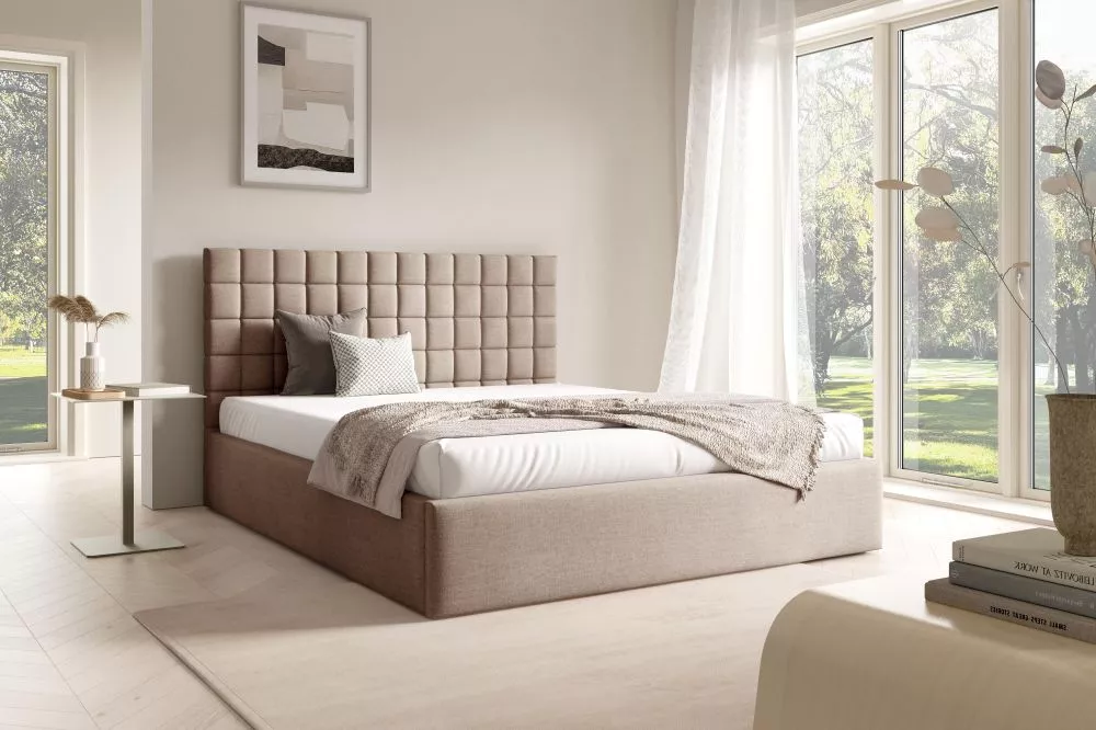 Gulta Best 3 standard ar stelāžu Guļamvietas platums: 140 cm, Guļamvietas garums: 200 cm, stelāžas tips: koka, · Bēšs · 