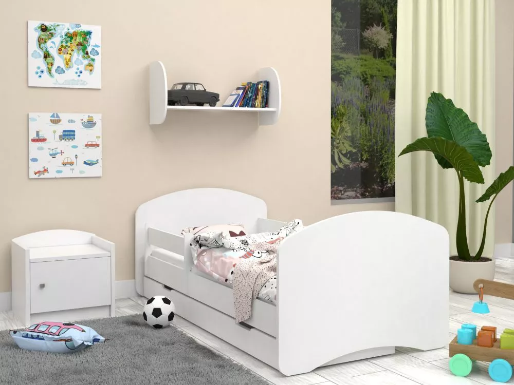 Bērnu gulta Happy L06 180x90 ar stelāžu Guļamvietas platums: 90 cm, Guļamvietas garums: 180 cm, · 102 × 184 × 70 cm
