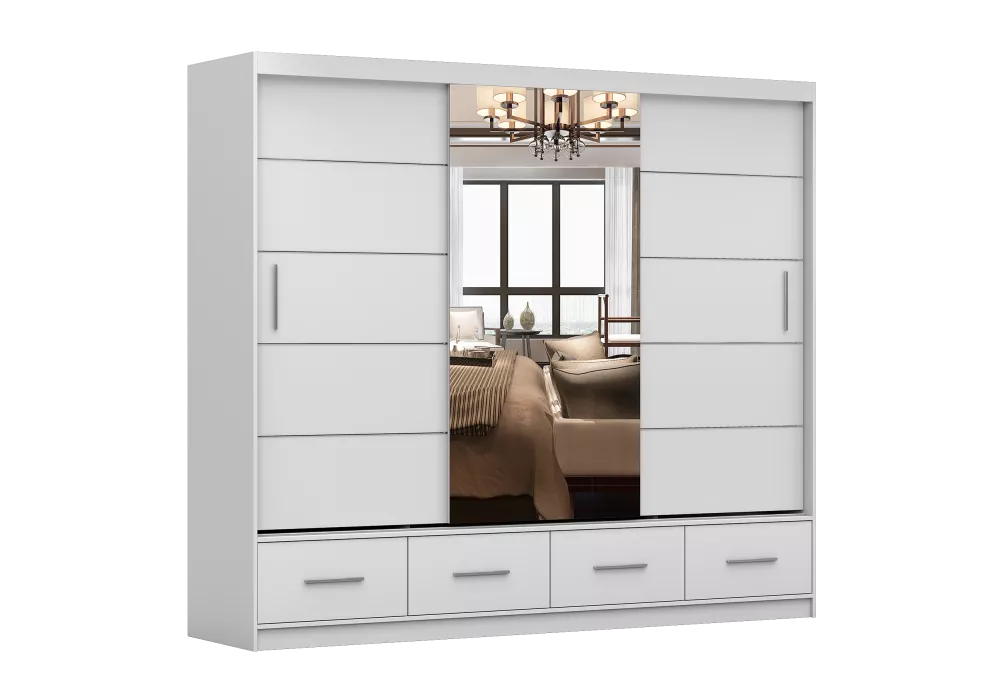 Skapis Florence · Balts · 250 × 61 × 218 cm