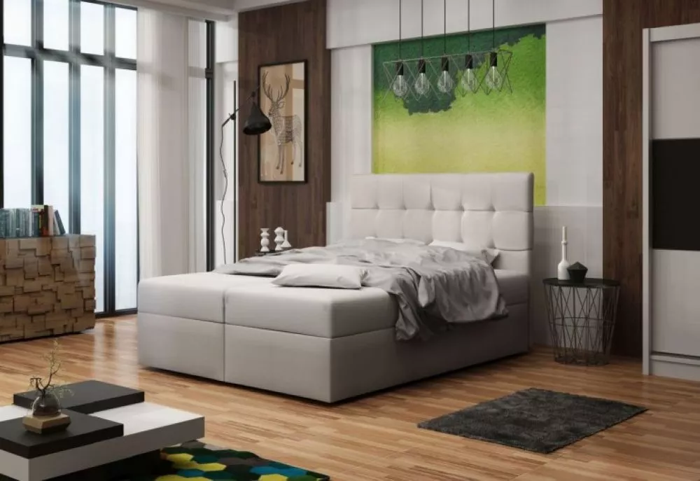 Gulta Duo 2 Boxspring Standard Guļamvietas platums: 140 cm, Guļamvietas garums: 200 cm, · Bēšs · 145 × 208 × 106 cm