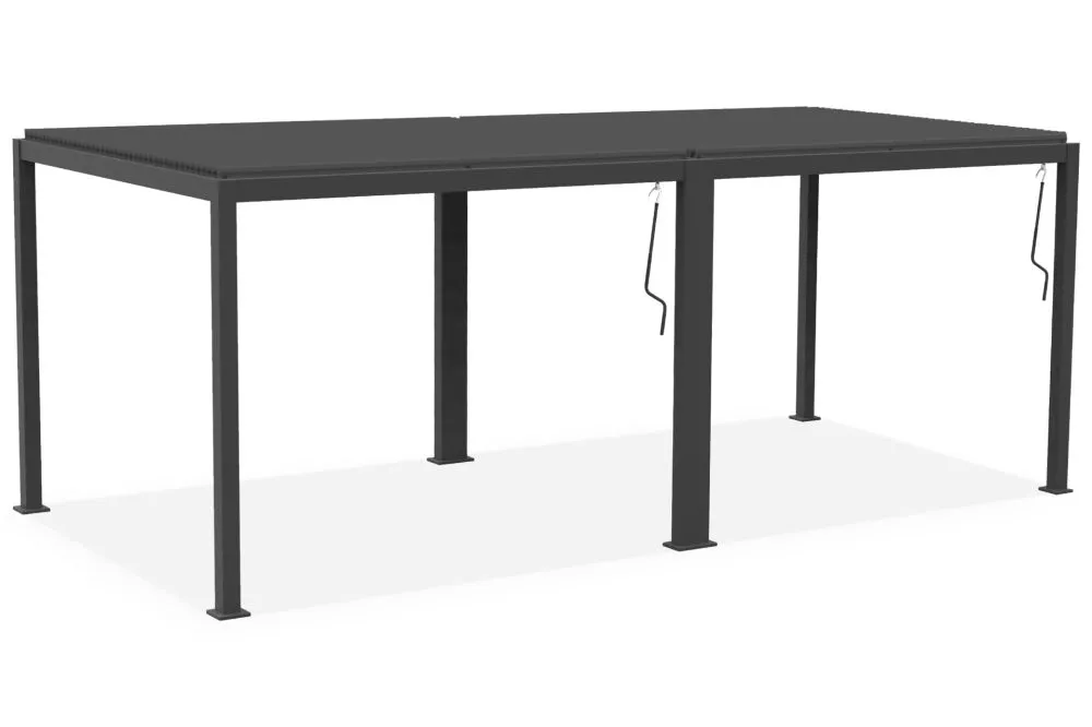 Dārza paviljons Bermeo Materiāls: alumīnijs, · Tumši pelēks · 230 × 600 × 300 cm