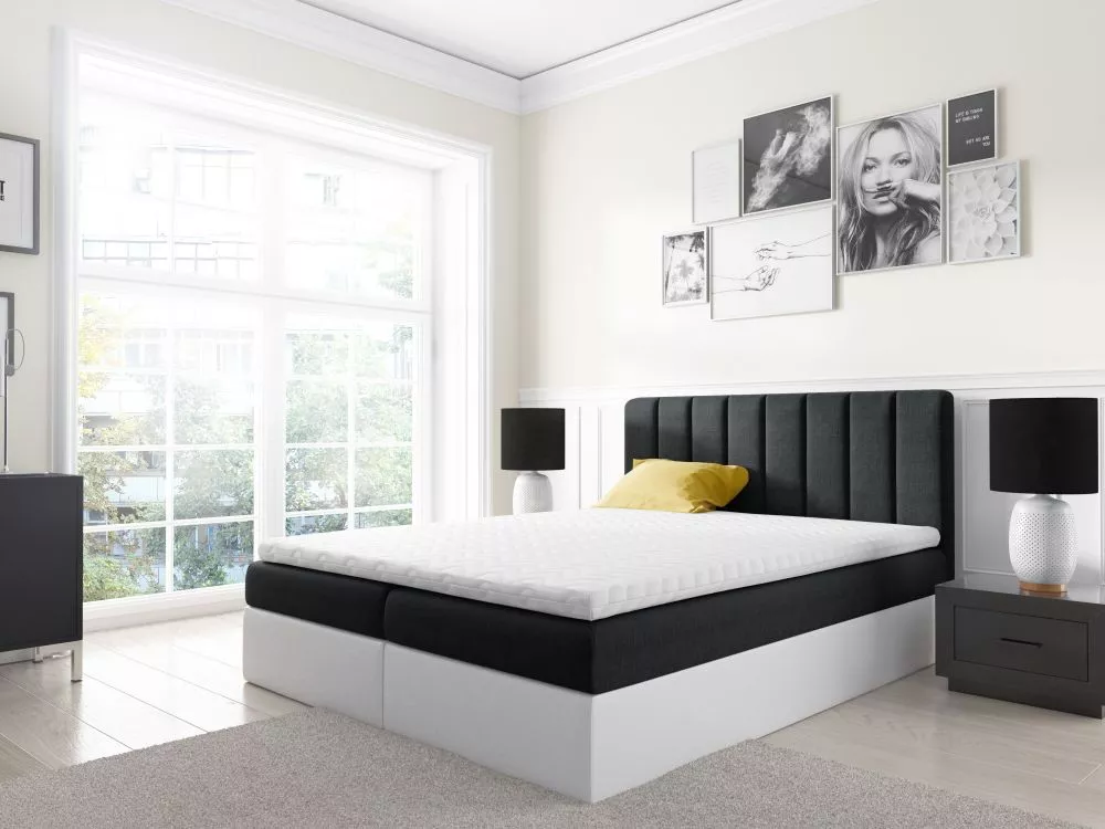 Gulta Vigo Boxspring Premium Standard Guļamvietas platums: 180 cm, Korpusa krāsa: melns, Guļamvietas garums: 200 cm, · 1