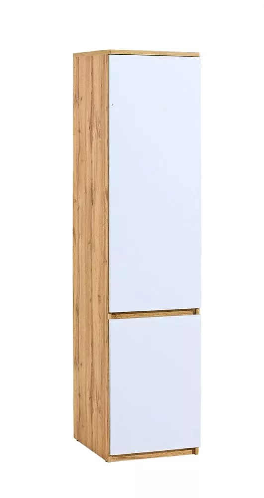 Grāmatu skapis Arca AR2 Korpusa krāsa: ozols votāns, Elementu krāsa: balts, · 45 × 52 × 195 cm