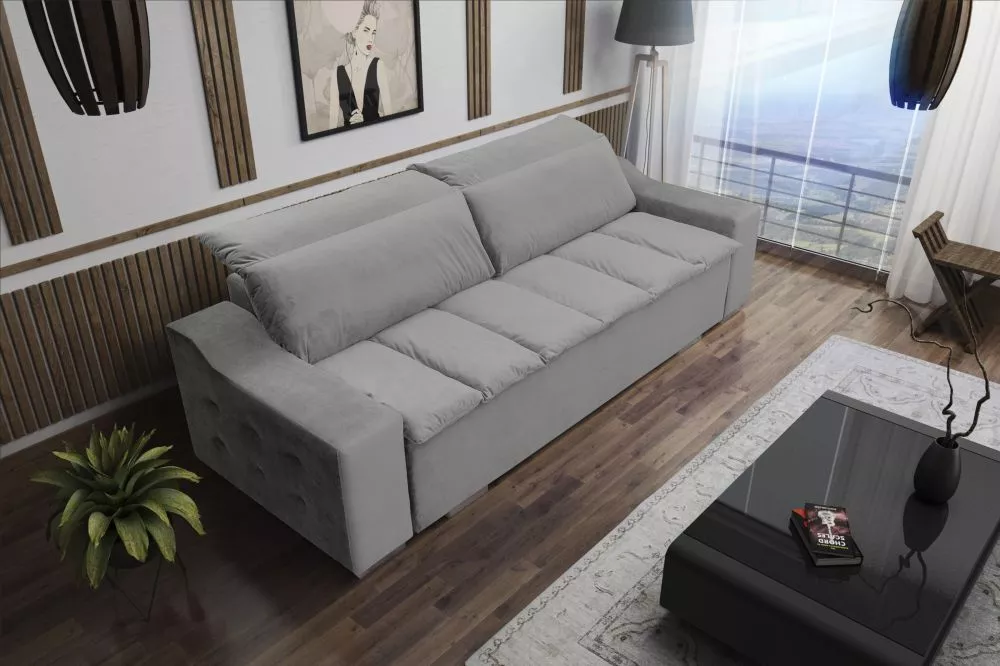 Dīvāns Cezar Comfort Standard · Pelēks · 101 × 255 × 99 cm