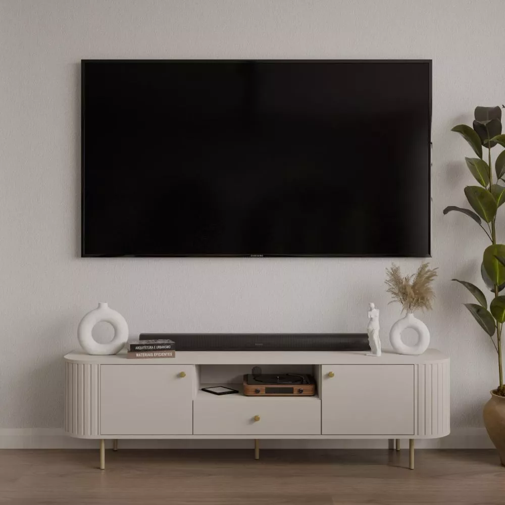 TV tumba Ovalio 321 · Bēšs · 181 × 42 × 50 cm