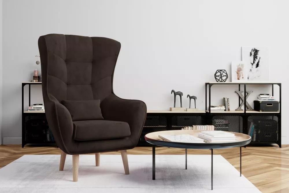 Mīksts krēsls Arti standard Sēdvietas dziļums: 46 cm, · Tumši brūns · 80 × 91 × 105 cm