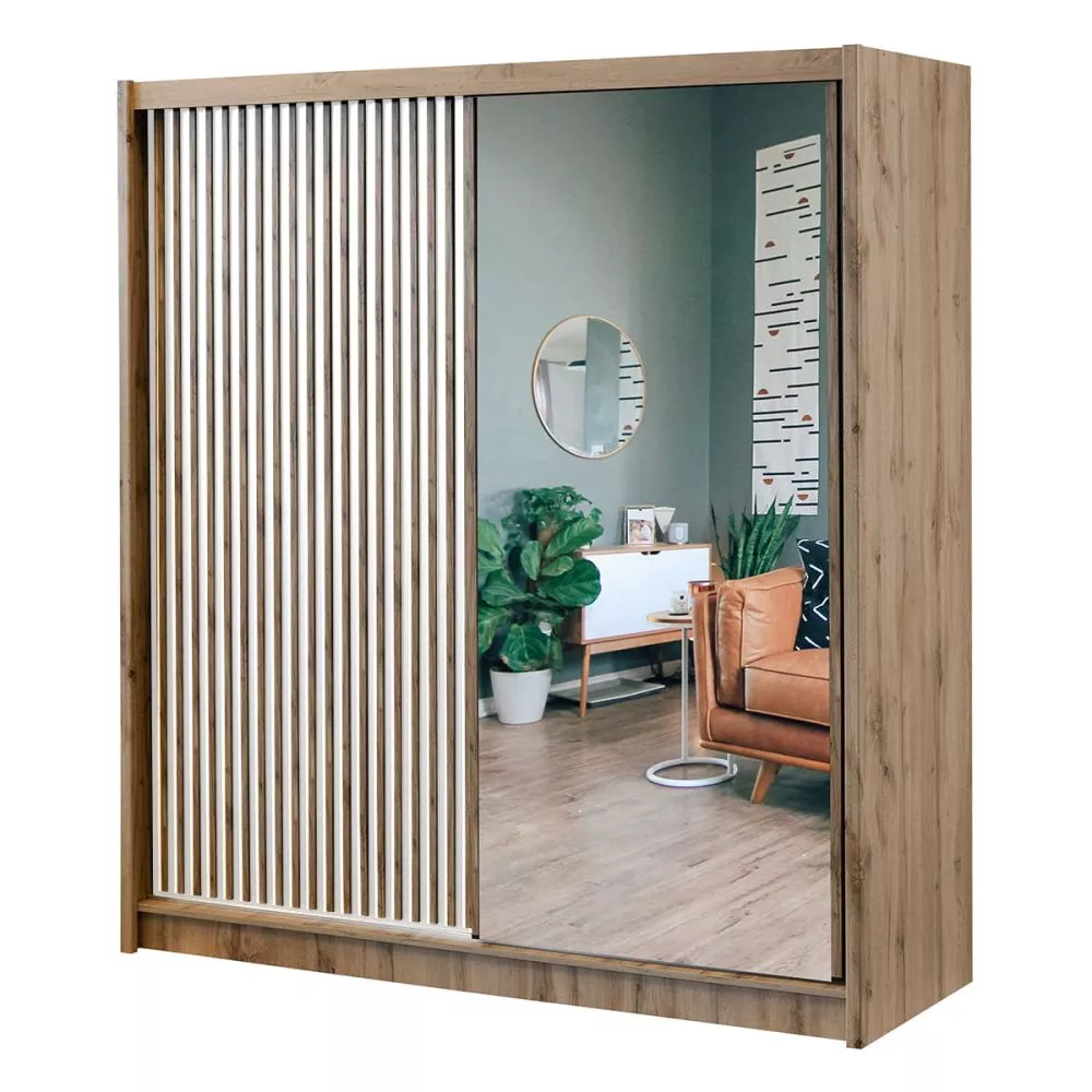 Skapis London Mirror · 203 × 60.5 × 215 cm