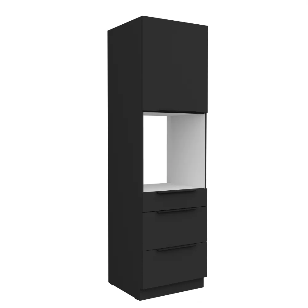 Virtuves skapis Aria Black 60 DPS-210 3S1F