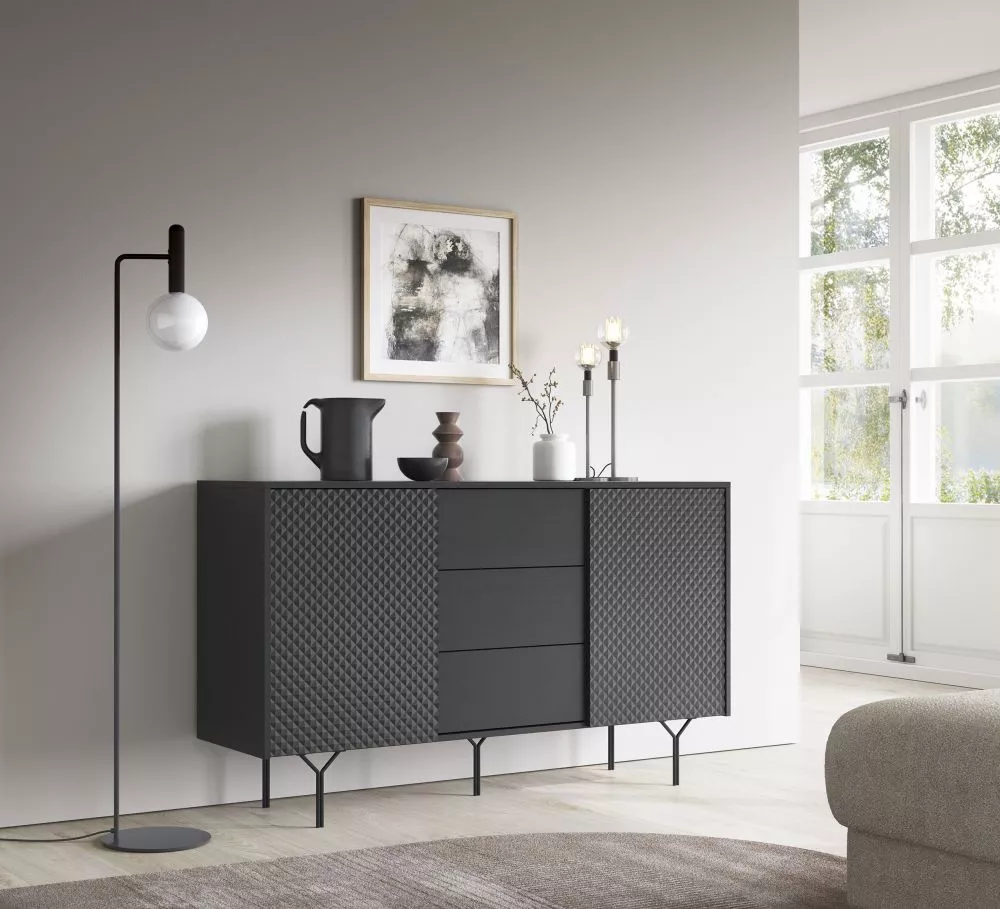 Kumode Raven KSZ144 2D · Grafīts · 144 × 37.5 × 82.6 cm