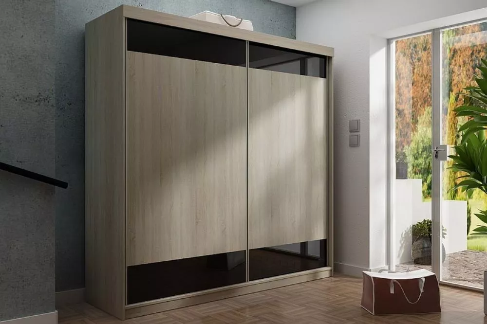 Skapis Top 15 ar LED · Ozols sonoma · 200 × 62 × 200 cm