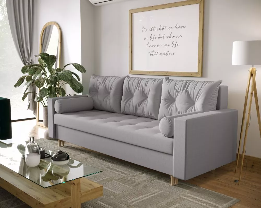 Dīvāns Skandi Sofa standard · Pelēks · 87 × 220 × 87 cm