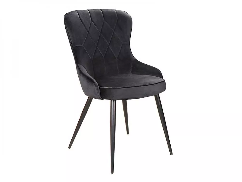 Krēsls Lotus Velvet · Melns · 91 × 52 × 45 cm
