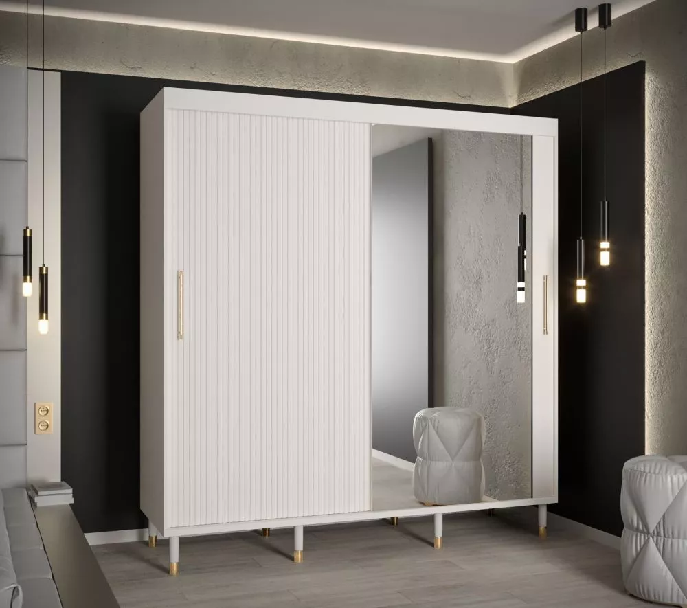 Skapis Calipso Slim 2 · Balts · 200 × 62 × 208 cm