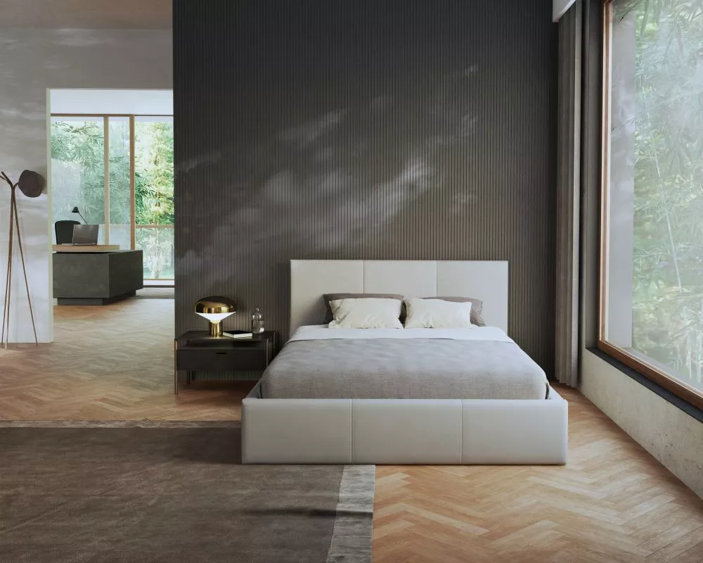 Gulta Prestige Standard ar stelāžu Guļamvietas platums: 180 cm, Guļamvietas garums: 200 cm, stelāžas tips: metāla, · Krē