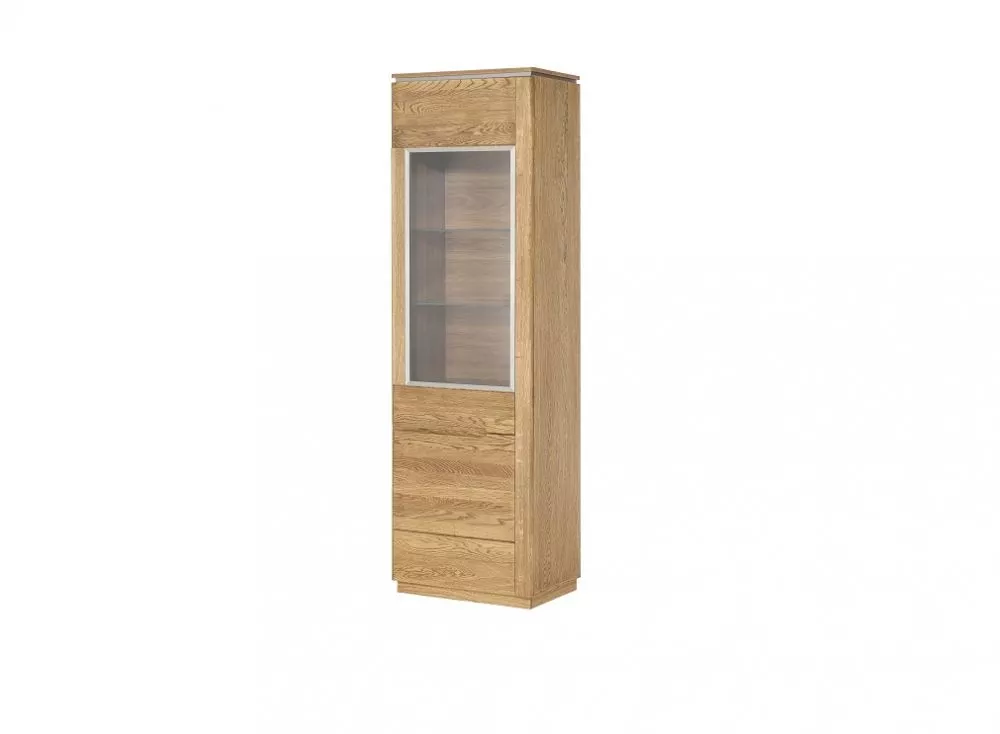 Sekcija Montenegro L ar LED · Ozols rustikal · 58 × 42 × 198 cm