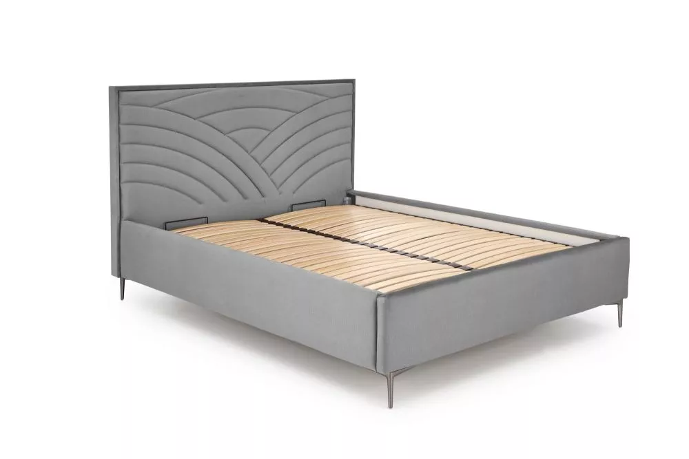 Gulta Modulo 3 160x200 ar stelāžu Guļamvietas platums: 160 cm, Guļamvietas garums: 200 cm, · Pelēks · 175 × 216 × 120 cm