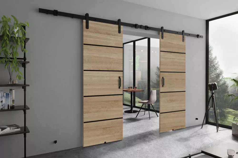 Bīdāmās durvis Lorni Plus Duo · Sonoma · 172 × 205 cm