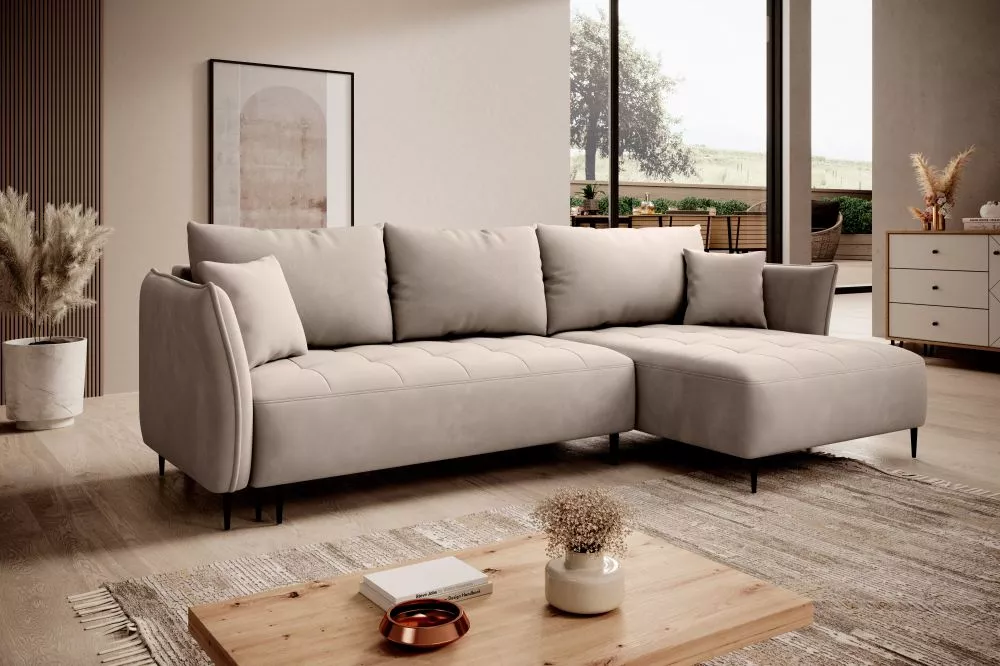 Dīvāns Bari Comfort standard · Gaiši bēšs · 160 × 290 × 95 cm