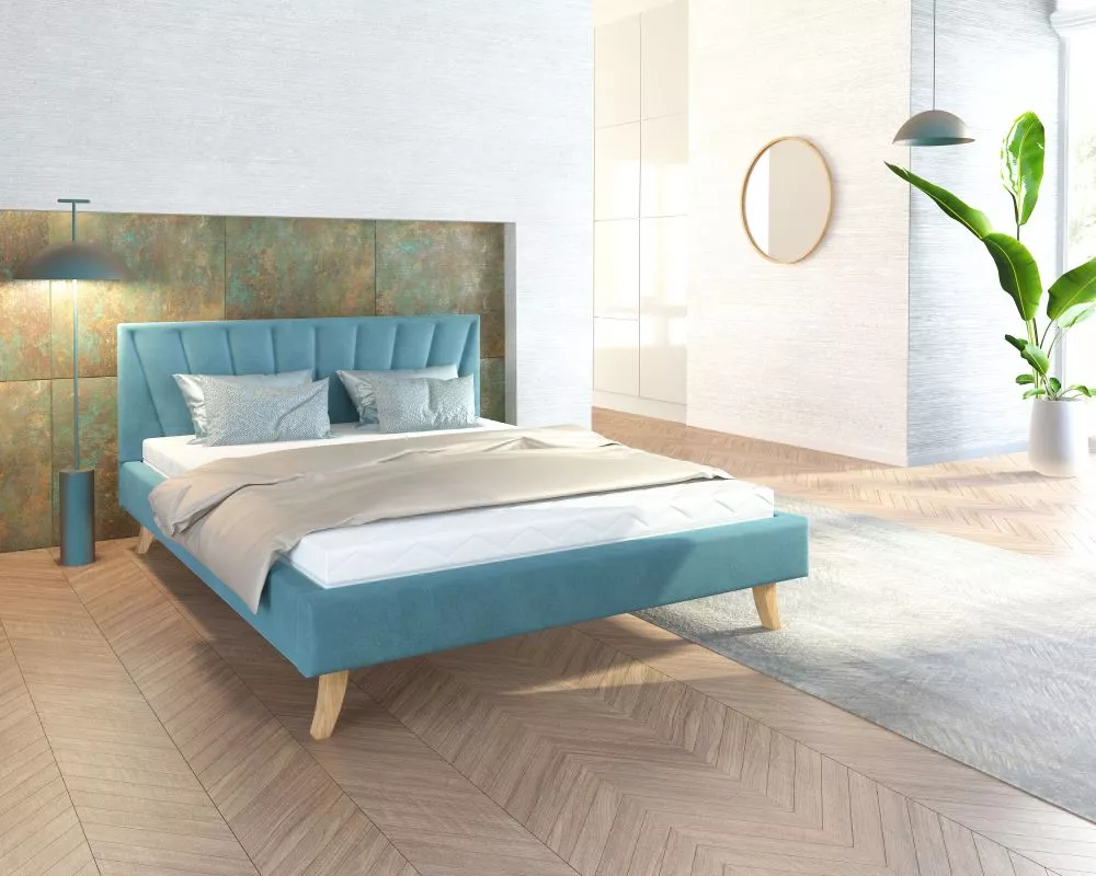 Gulta Heaven Comfort Standard ar stelāžu Guļamvietas platums: 140 cm, Guļamvietas garums: 200 cm, · Tirkīzs · 153 × 212 
