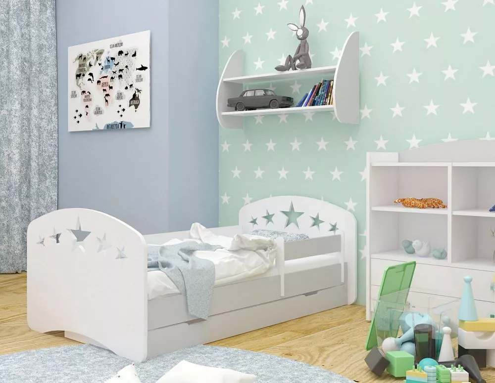 Bērnu gulta Happy Design Gwiazdki L04 160x80 ar stelāžu Guļamvietas platums: 80 cm, Guļamvietas garums: 160 cm, · 92 × 1