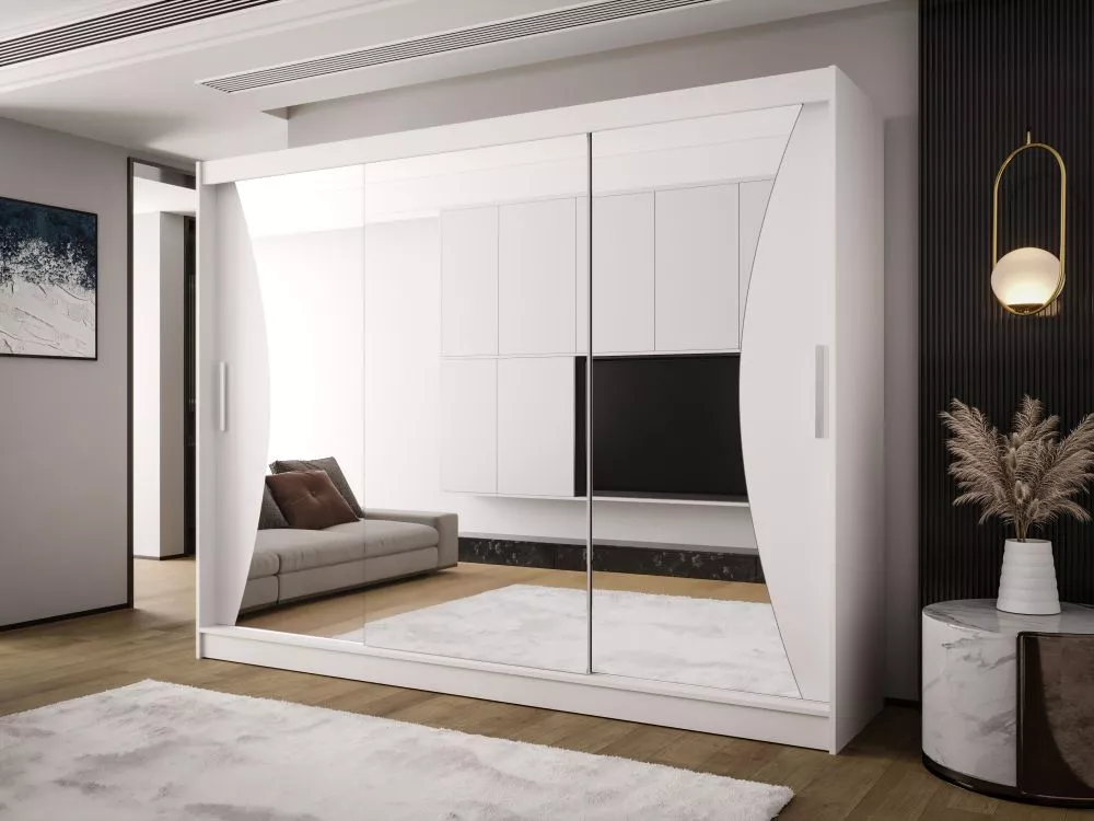 Skapis Austin 4 · Balts · 250 × 58 × 215 cm
